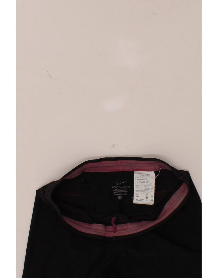 NIKE Womens Dri Fit Bermuda Sport Shorts UK 8 Small  Black Polyester Vintage Nike and Second-Hand Nike from Messina Hembry 