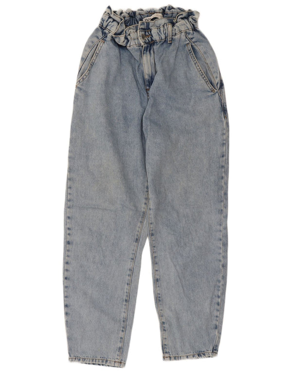 Zara γυναικείο ψηλόμεσο τζιν EU 34 2XS W24 L25 Μπλε βαμβακερό