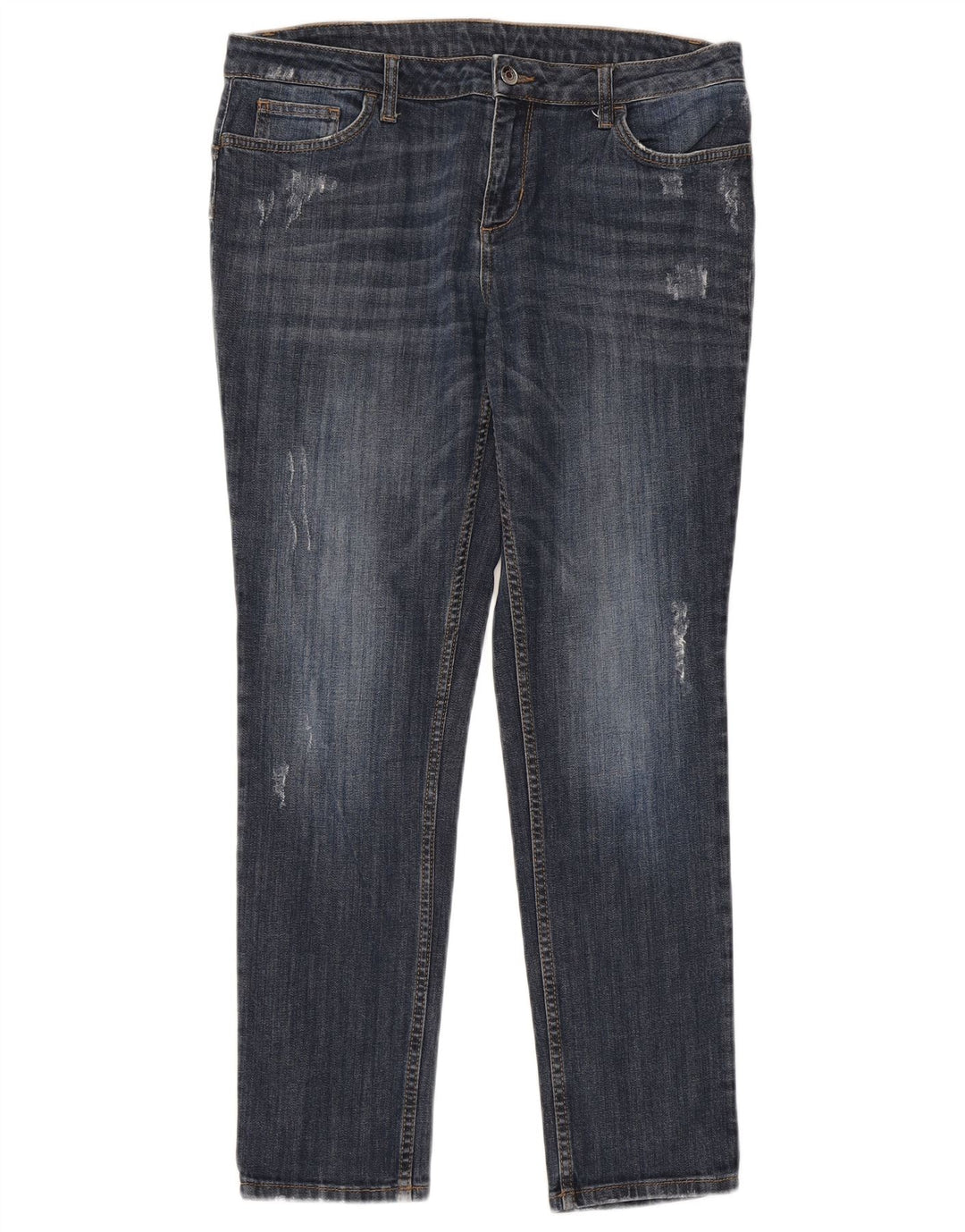 Liu Jo Womens Distressed Slim Jeans W31 L28 Blue Cotton
