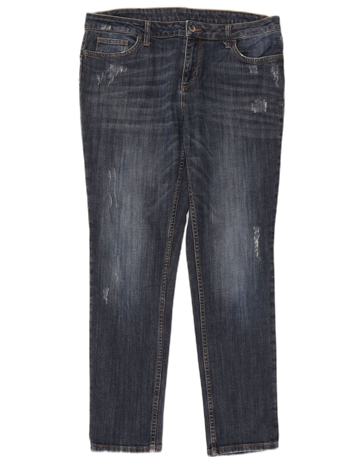 Liu Jo Womens Distressed Slim Jeans W31 L28 Blue Cotton