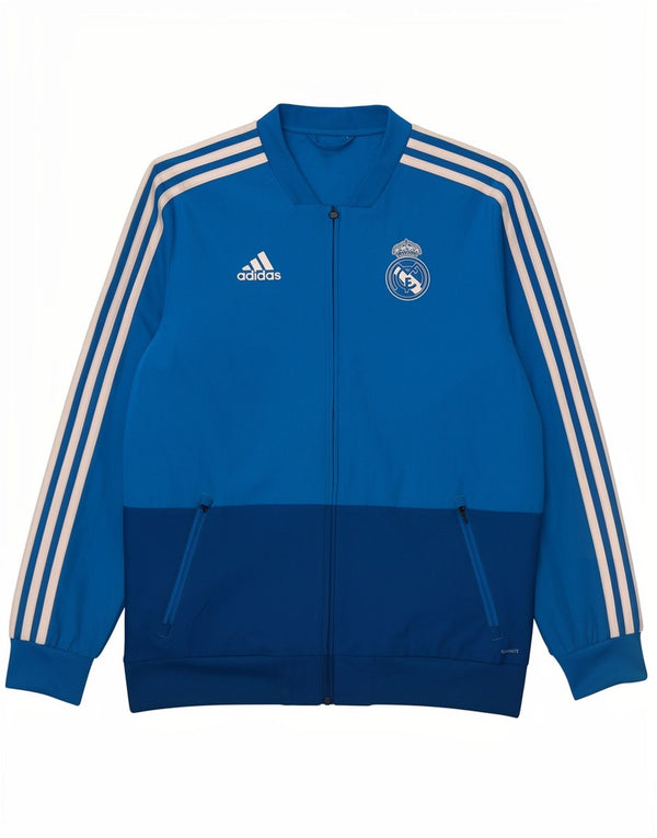 Adidas Ragazzo Real Madrid Tuta Top Giacca 15-16 anni Blu Sport