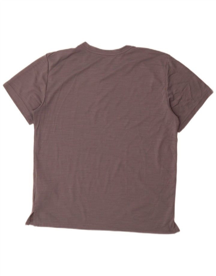 Nike Mens Dri Fit T-Shirt Top Medium Grey Flecked Polyester