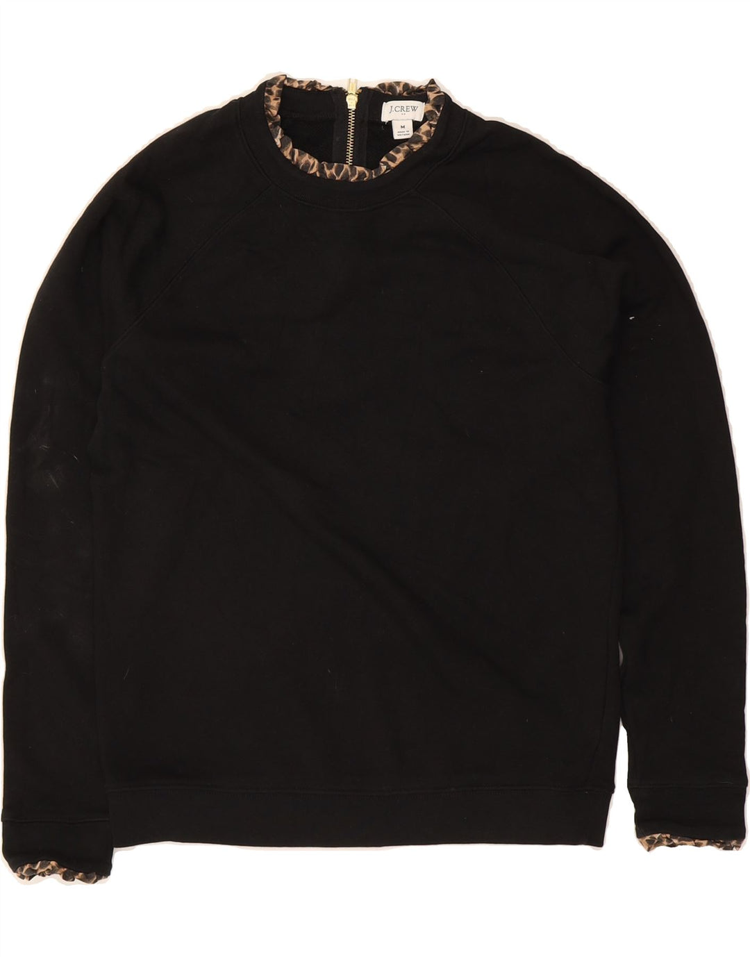 J. CREW Womens Sweatshirt Jumper UK 12 Medium Black Cotton Vintage J. Crew and Second-Hand J. Crew from Messina Hembry 
