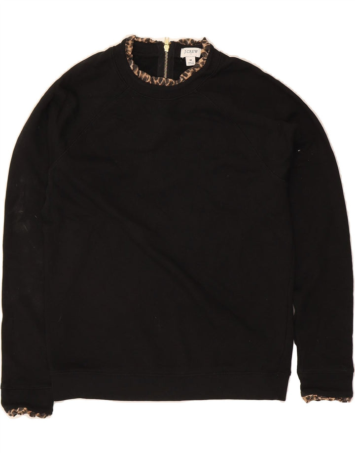 J. CREW Womens Sweatshirt Jumper UK 12 Medium Black Cotton Vintage J. Crew and Second-Hand J. Crew from Messina Hembry 