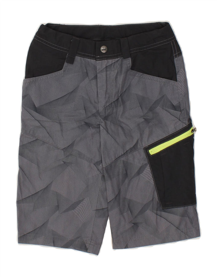 DECATHLON Boys Cargo Shorts 8-9 Years W23  Grey Geometric Cotton Vintage Decathlon and Second-Hand Decathlon from Messina Hembry 