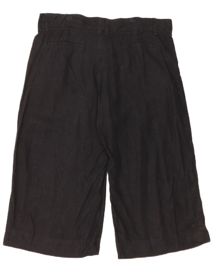 LEE Womens Bermuda Shorts US 14 Large W36  Black Linen