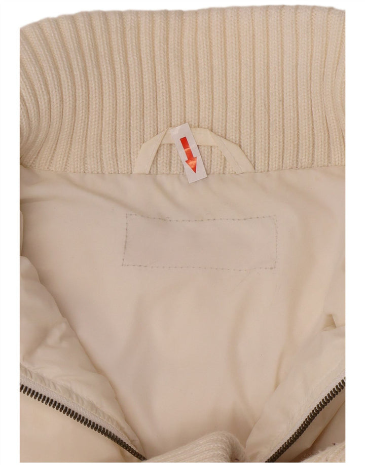 Phard Womens Hooded Padded Jacket UK 14 Medium White Nylon