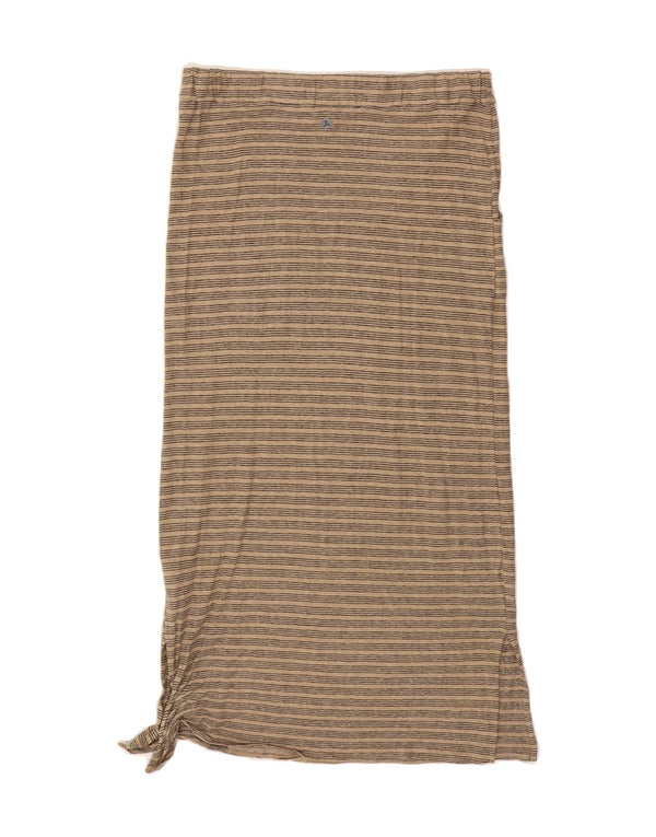 PRANA Womens Straight Skirt Medium W30  Beige Striped Hemp