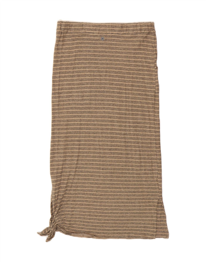PRANA Womens Straight Skirt Medium W30  Beige Striped Hemp Vintage Prana and Second-Hand Prana from Messina Hembry 