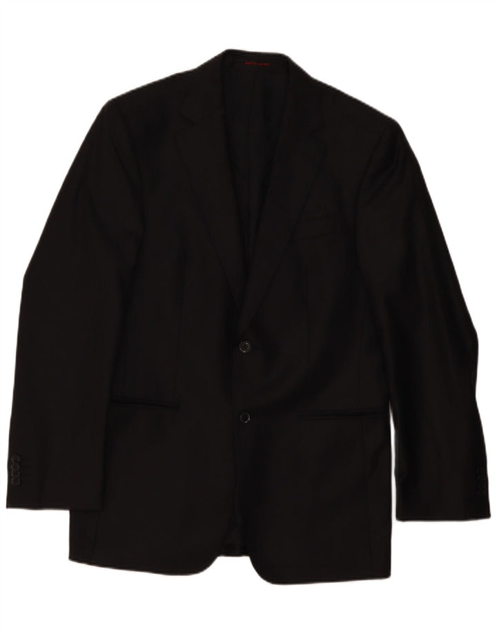 Pierre Cardin Mens 2 Button Blazer Jacket UK 38 Medium Black Classic