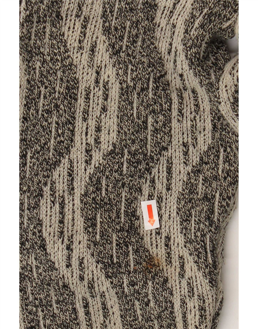 De Pletrl Mens Cardigan Sweater IT 50 Medium Grey Chevron Wool