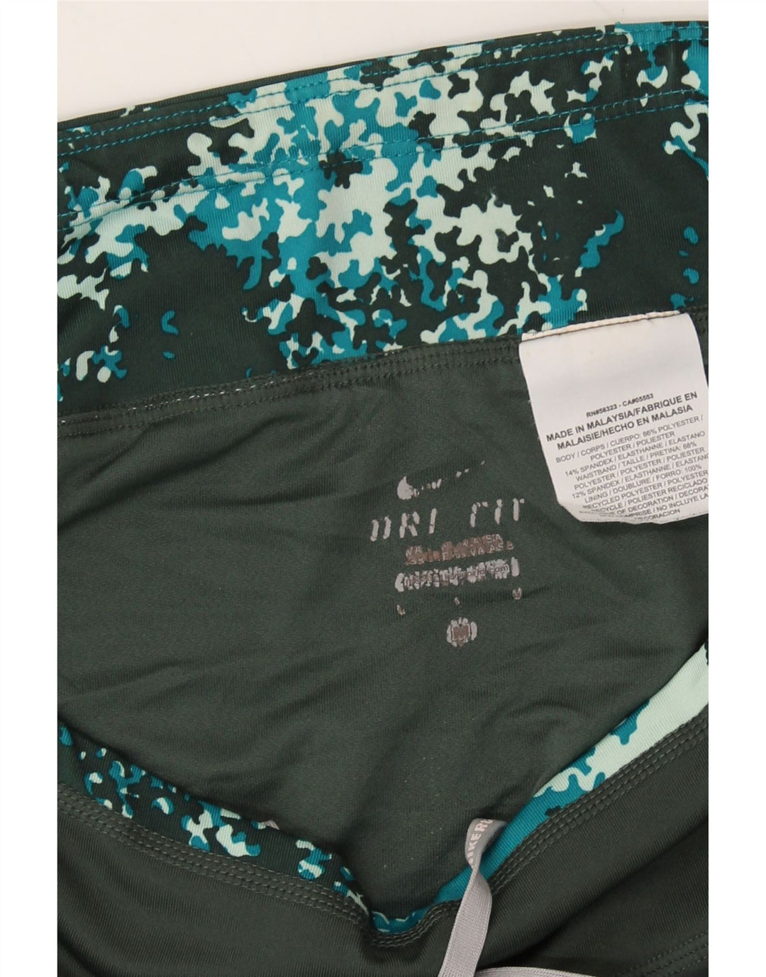 NIKE Womens Dri Fit Sport Shorts UK 14 Medium Green Polyester Vintage Nike and Second-Hand Nike from Messina Hembry 