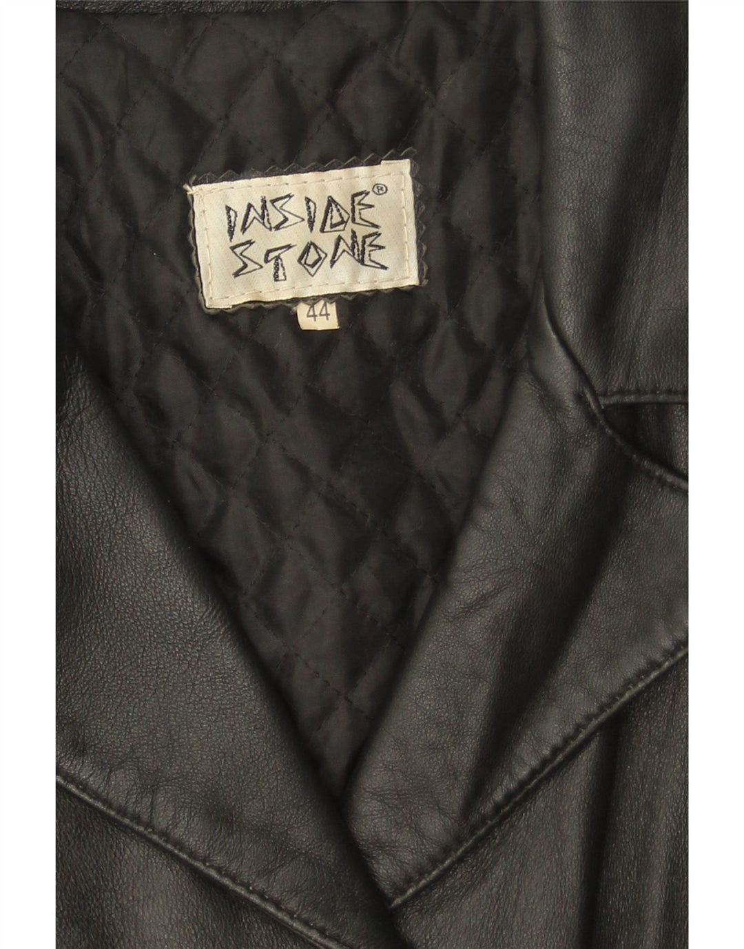 VINTAGE Womens Leather Coat IT 44 Medium Black Leather Vintage Vintage and Second-Hand Vintage from Messina Hembry 