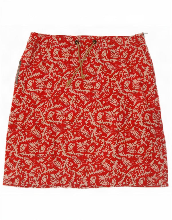 Murphy & Nye Damen Minirock W27 Small Red Floral Cotton