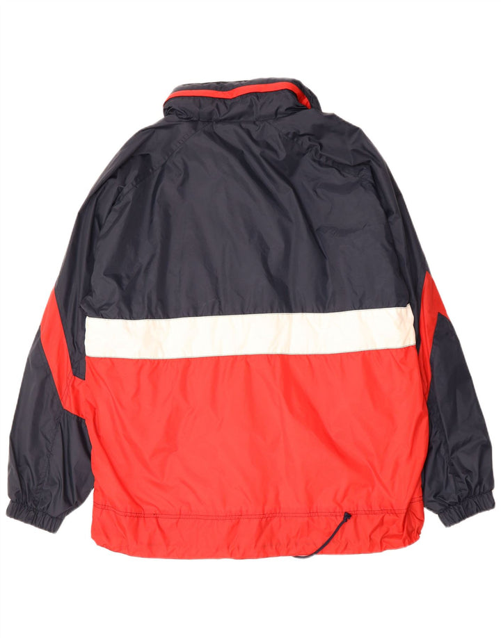 Marcel Clair Herren-Anorak-Jacke, UK 40, groß, marineblau, Colourblock-Polyamid
