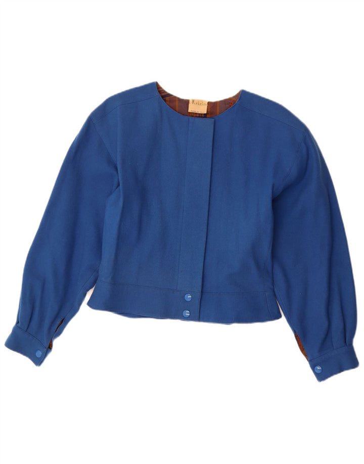Krizia Dame Bolero Jacket UK 14 Medium Blue