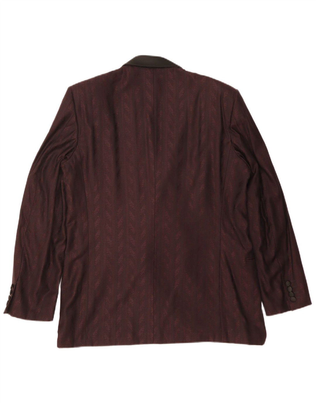 Francesco Smalto Mens Blazer Jacket IT 52 XL Maroon Herringbone