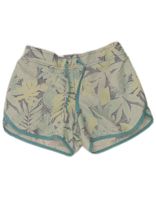 Columbia Womens Sports Shorts UK 8 Small Green Floral Polyester