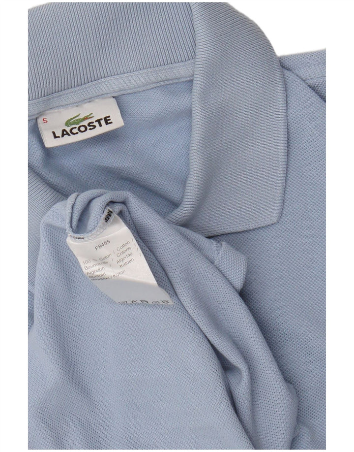 Lacoste Mens Polo Shirt Size 5 Large Blue Cotton