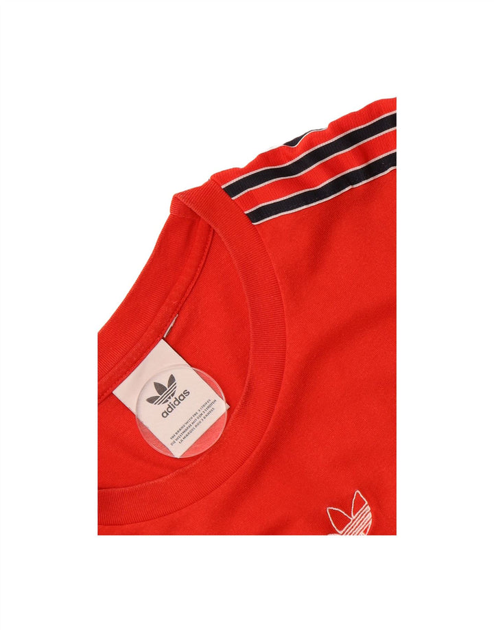 ADIDAS Mens T-Shirt Top Medium Red Vintage Adidas and Second-Hand Adidas from Messina Hembry 