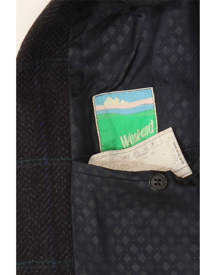 Weekend Herre 2-knaps blazerjakke IT 48 Medium Sort Ternet Virgin Wool