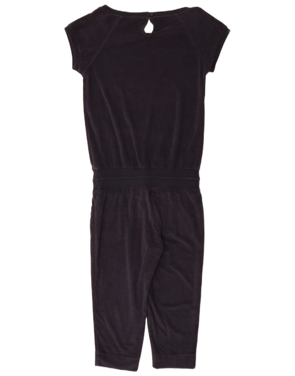 Tuta in velluto da donna MONCLER UK 10 piccola in cotone blu navy
