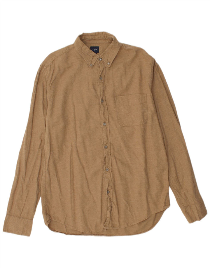 J. CREW Ανδρικό Φανελένιο Πουκάμισο Μεσαίο Βαμβακερό Μπεζ