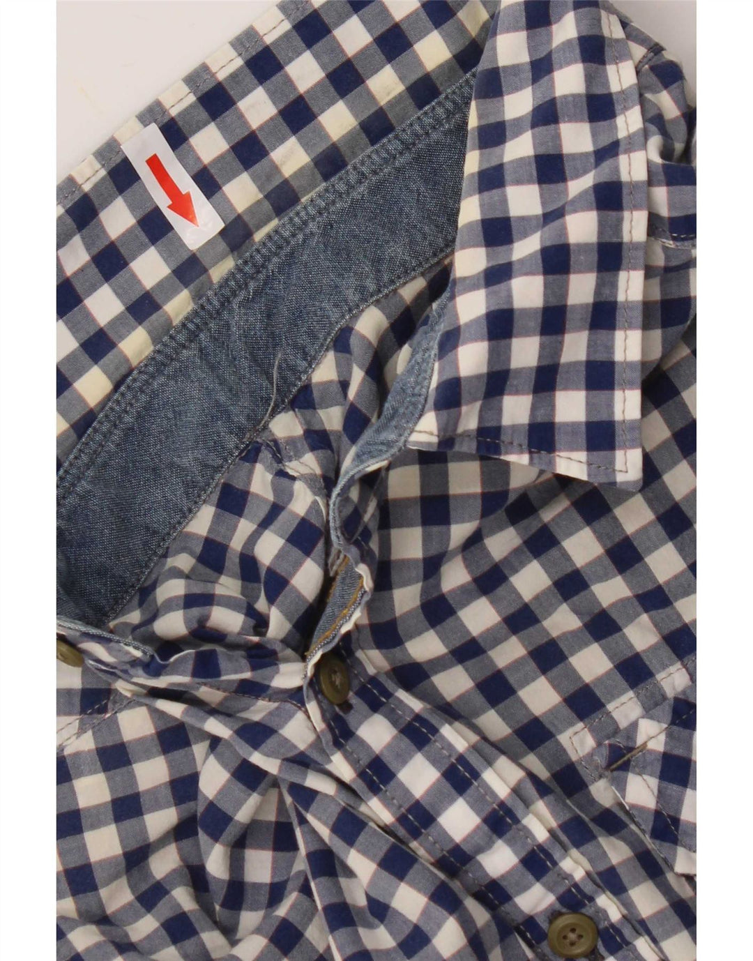 G-Star Mens Shirt Medium Blue Gingham Cotton