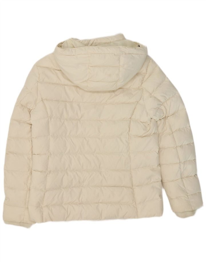 Tommy Hilfiger Womens Hooded Padded Jacket UK 18 XL White Polyester