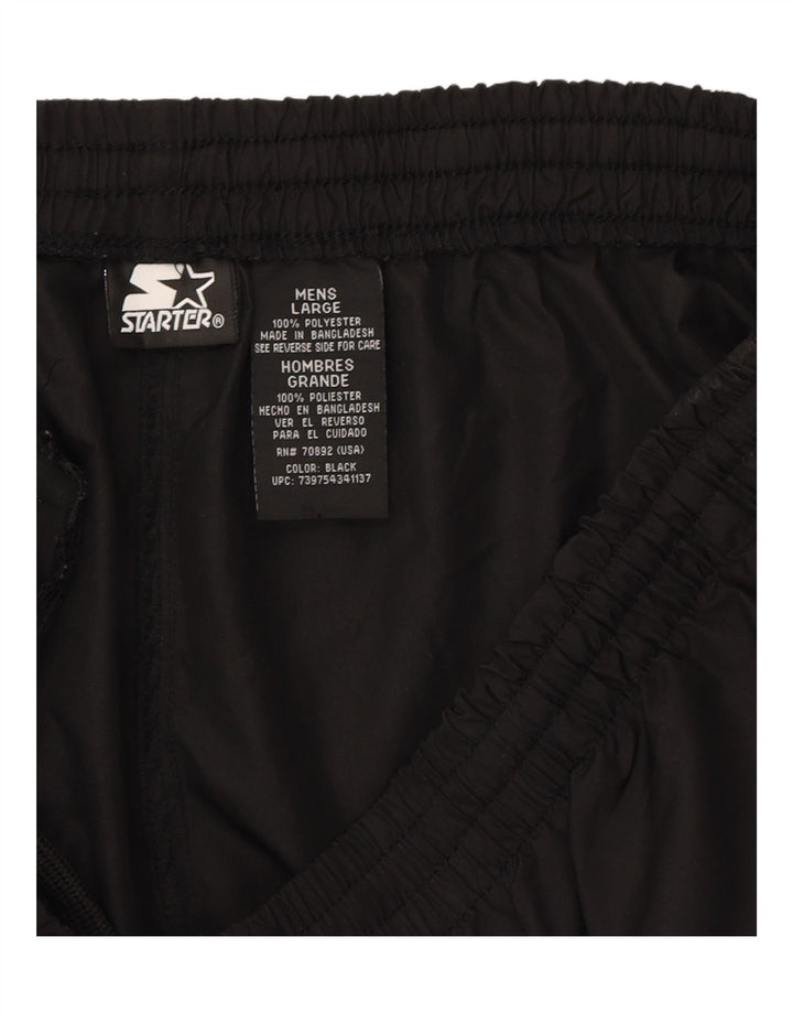 STARTER Mens Tracksuit Trousers Large  Black Polyester Vintage Starter and Second-Hand Starter from Messina Hembry 