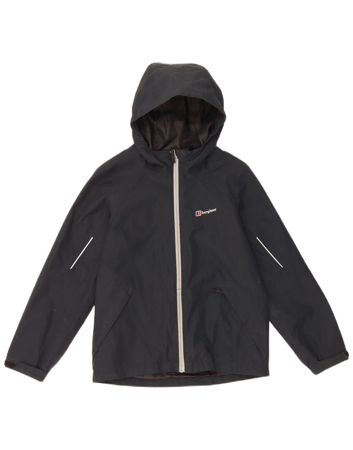 Berghaus Veste de Pluie à Capuche Garçon 9-10 Ans Noir Polyester