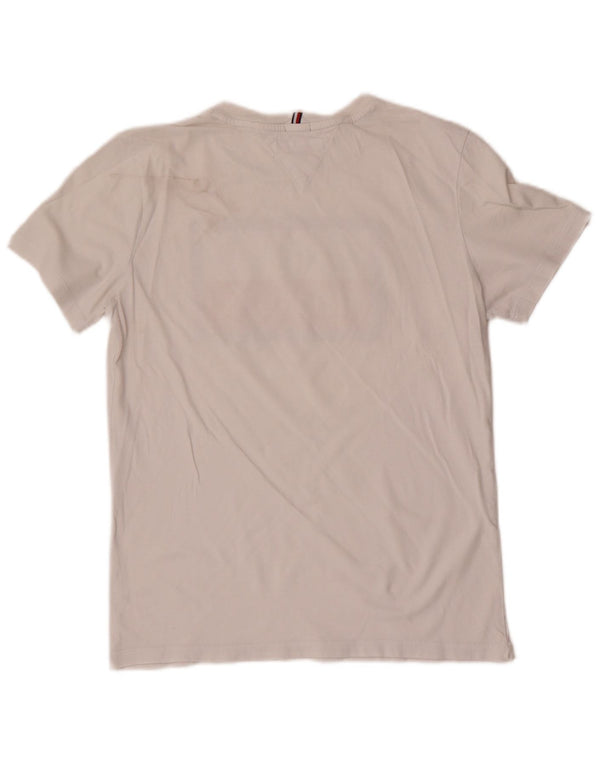 Tommy Hilfiger drenge grafisk t-shirt top 15-16 år hvid bomuld