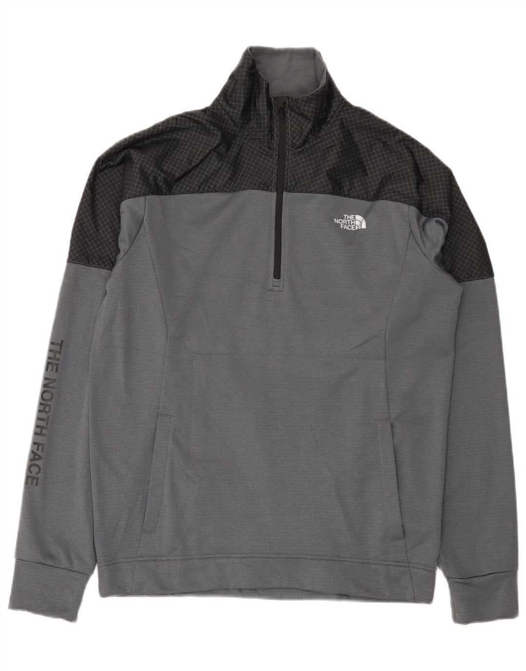 The North Face Mens Graphic Sweatshirt Jumper Small Grey Colourblock