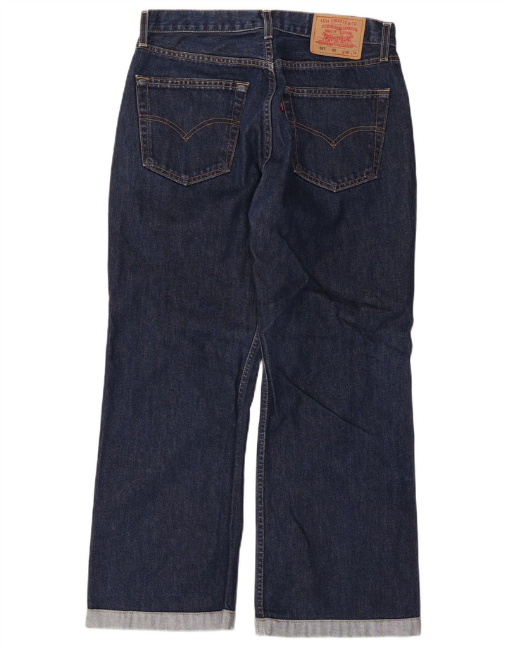 Levi's Mens 527 Bootcut Jeans W32 L27 Navy Blue Cotton