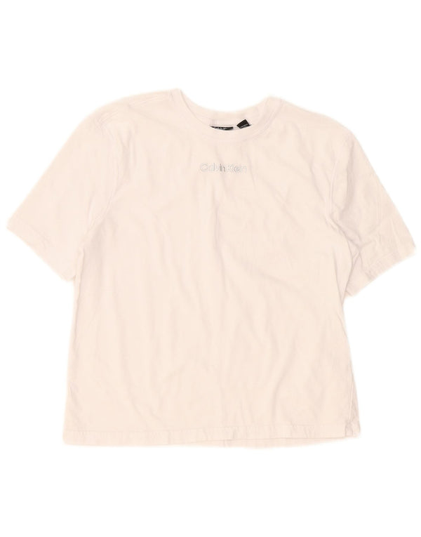 Γυναικείο T-Shirt Calvin Klein Top UK 6 XS Λευκό