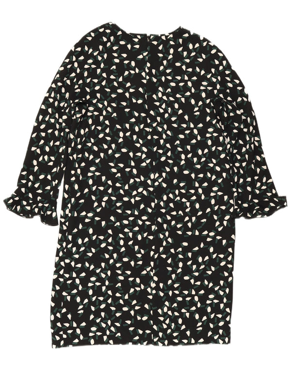 Abito a trapezio da donna Max Mara con maniche a 3/4 UK 8 Piccolo poliestere geometrico nero