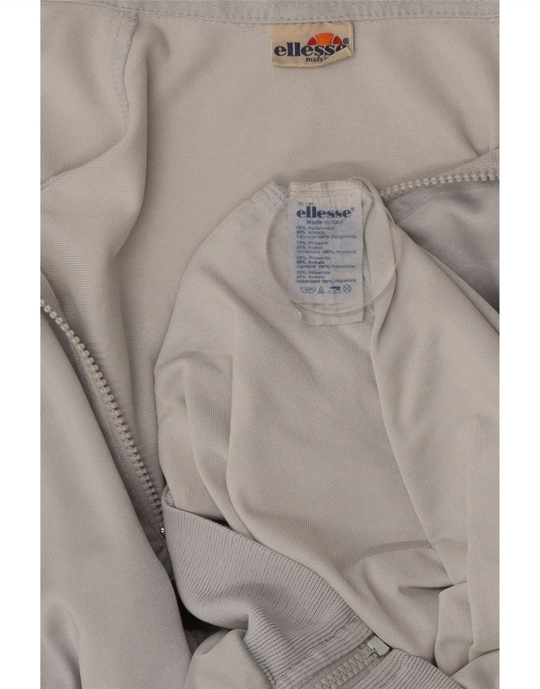 Ellesse Mens Tracksuit Top Jacket IT 54 XL Grey Colourblock Polyester