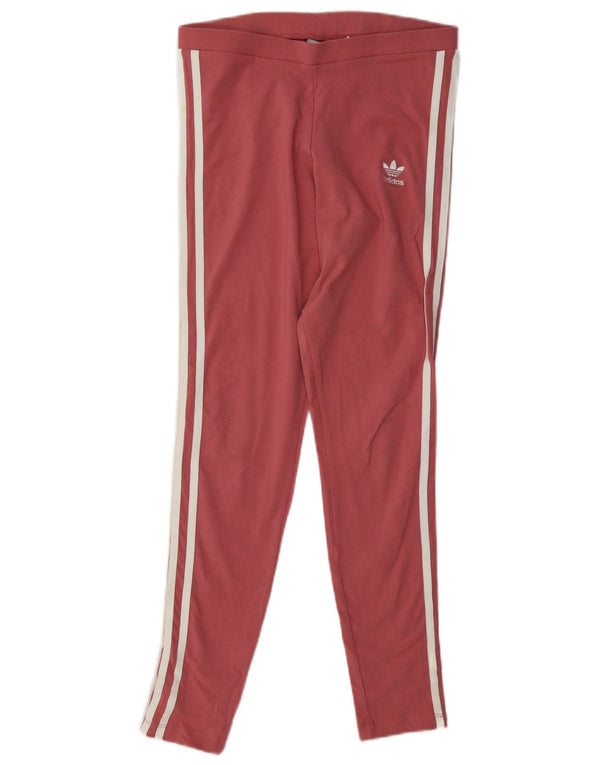 Adidas Damen Leggings UK 10 Small Rosa Baumwolle