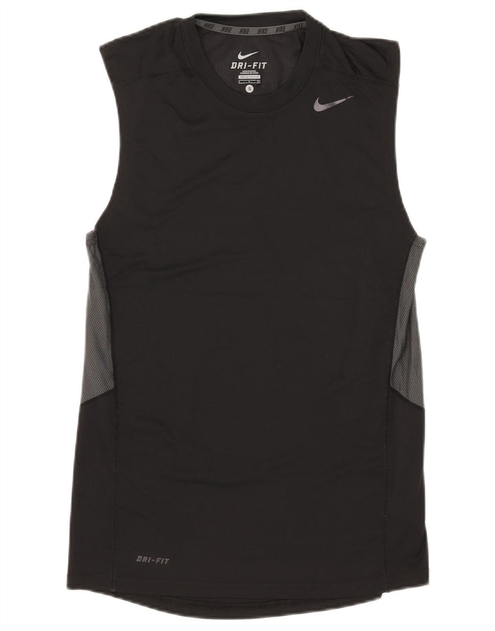 Nike Mens Dri Fit Vest Top Small Black Colourblock Polyester
