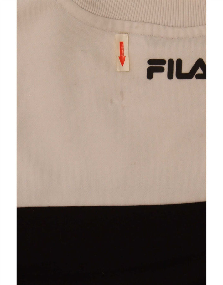 Fila Dame Grafisk Sweatshirt Jumper UK 14 Medium Flerfarvet