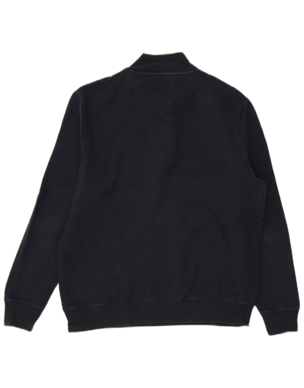 Felpa da donna Barbour con collo con zip, maglione, UK 16, grande, cotone blu navy