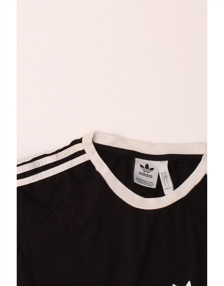 ADIDAS Mens T-Shirt Top Medium Black Vintage Adidas and Second-Hand Adidas from Messina Hembry 