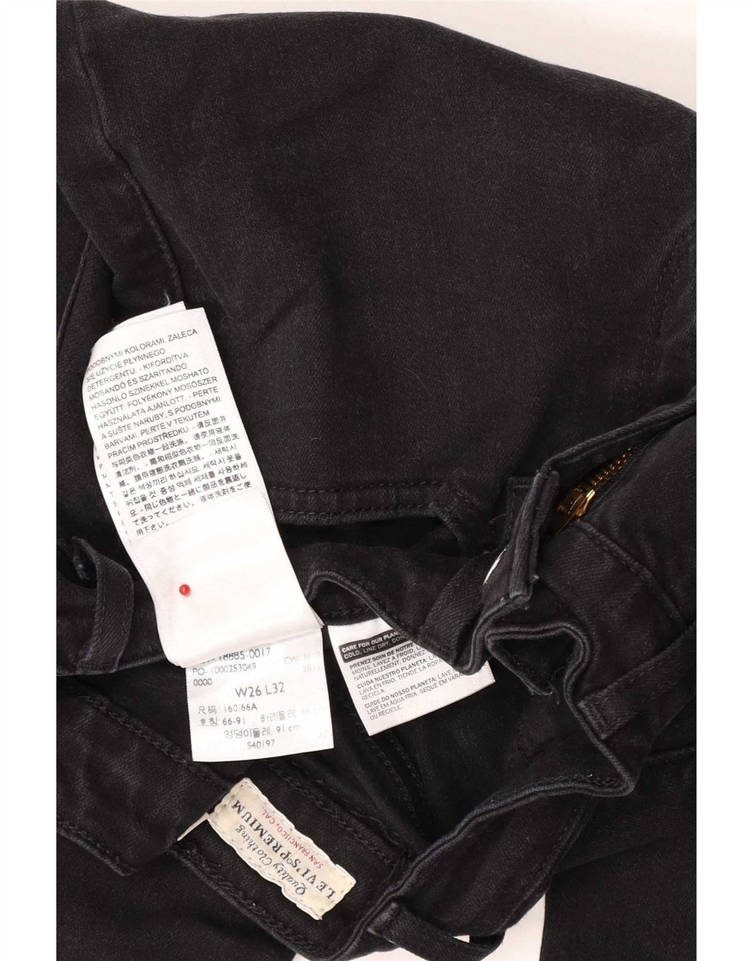 Levi's Womens 715 Bootcut Jeans W26 L32 Black Cotton
