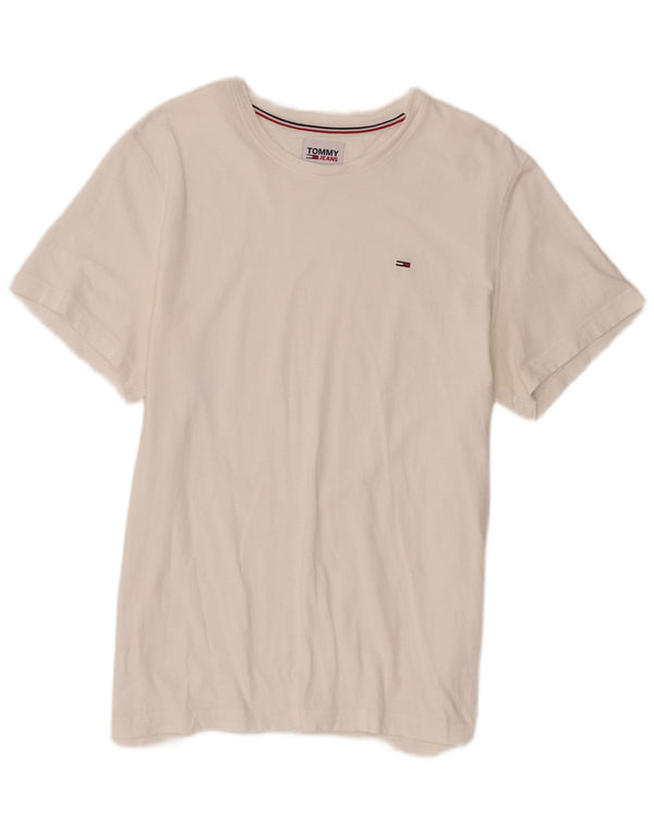 Tommy Hilfiger Mens T-Shirt Top Large White Cotton