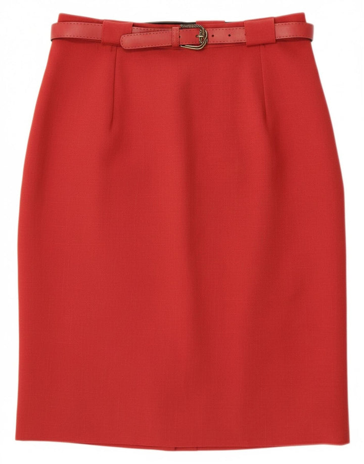 ST. BERNARD Womens Straight Skirt UK 14 Medium W28  Red Polyester