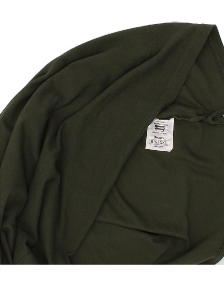 CARRERA Mens Regular Polo Shirt 2XL Khaki Cotton Vintage Carrera and Second-Hand Carrera from Messina Hembry 