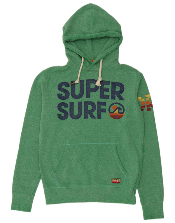Superdry Mens Graphic Hoodie Jumper Medium Green Cotton