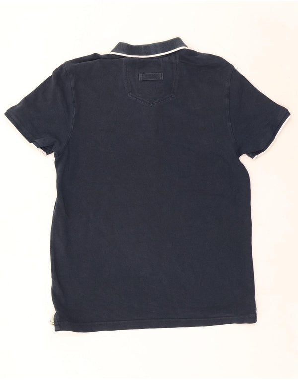 Fat Face Mens Polo Shirt Medium Navy Blue Cotton