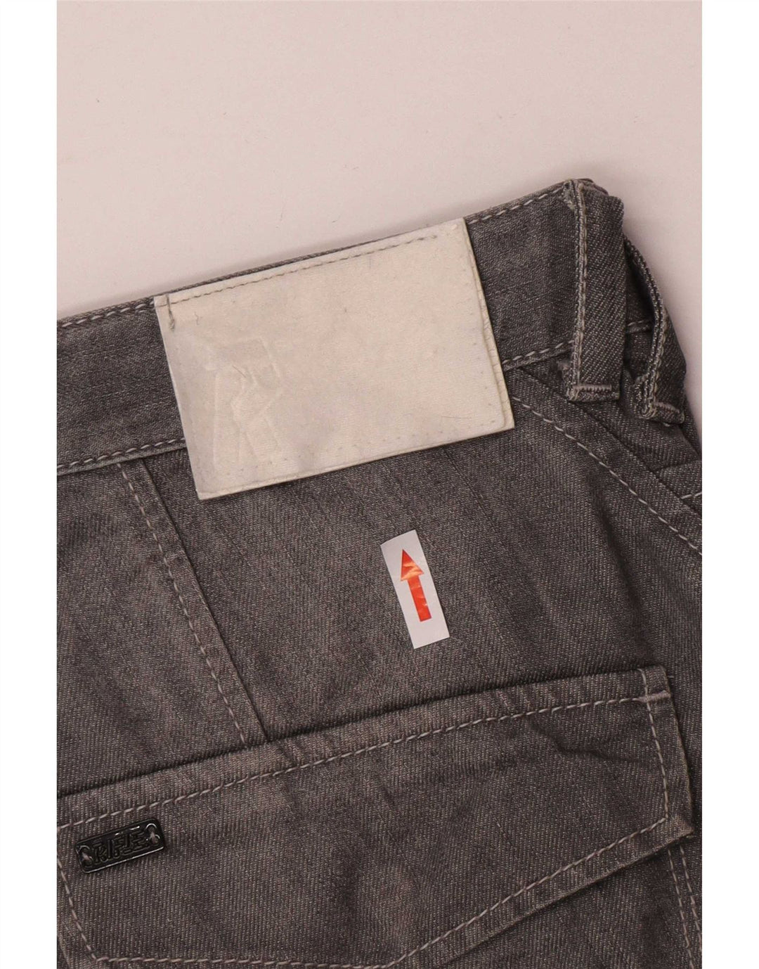 Rifle Mens Straight Jeans W34 L33 Grey Cotton