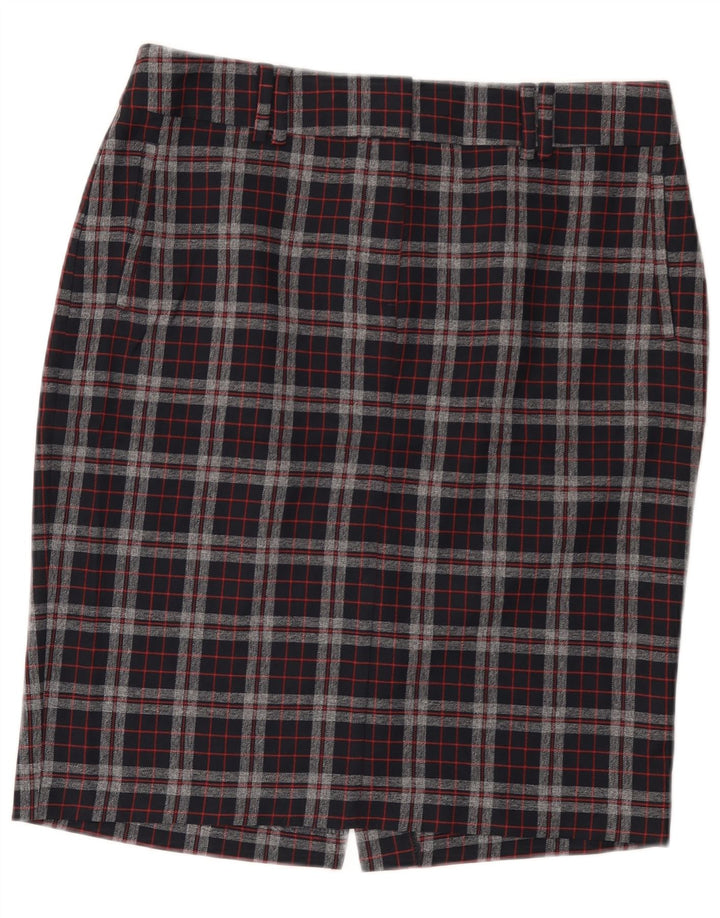 Marks & Spencer Womens Pencil Skirt UK 14 Large W32  Black Check Polyester